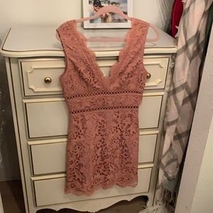 Blush wedding guest Dress